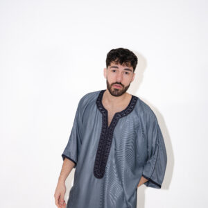 Stormy Blue Moroccan Thobe